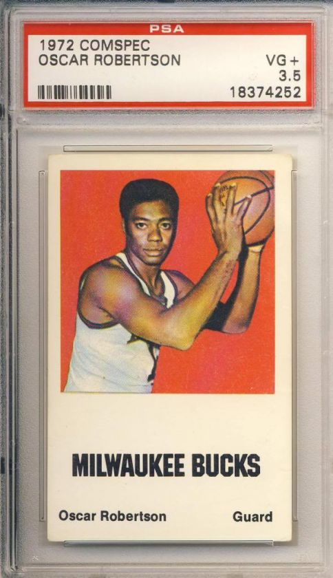 1972 Comspec Oscar Robertson PSA 3.5 (VG+) Milwaukee BUCKS HOF  