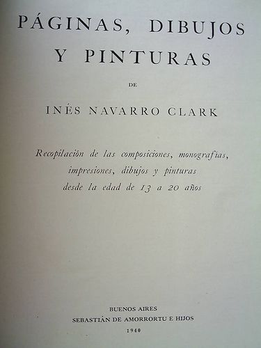 INÉS NAVARRO CLARK  PÁGINAS,DIBUJOS Y PINTURAS SPANISH  