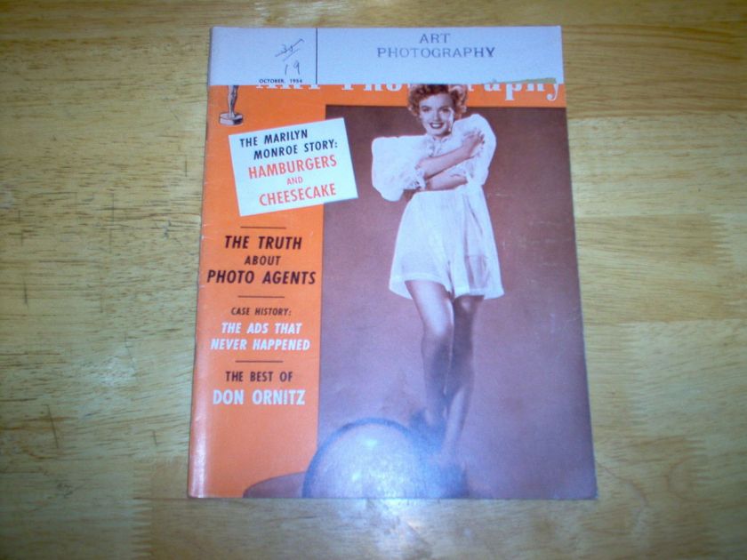 Art Photography Magazine Marilyn Monroe Vol 6 No 4 64 October 1954 