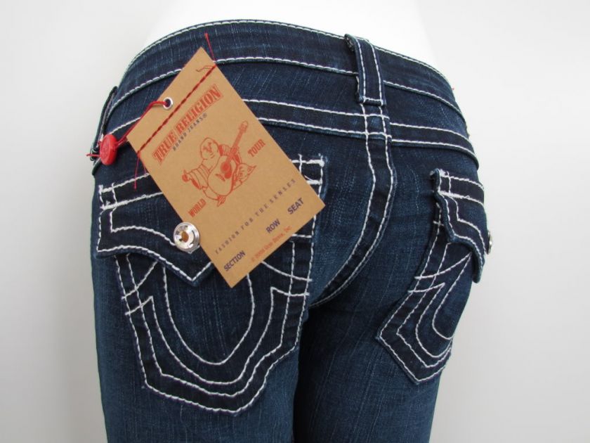 New True Religion DISCO BILLY BIG T Jeans Woman SZ 28 DK PONY EXPRESS 