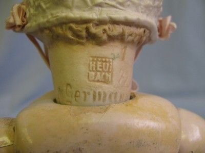   Gebruder HEUBACH #7959 MOLDED BONNET Doll Super Rare Square Mark