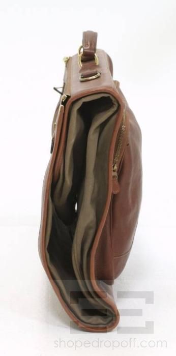 The Original Ghurka Bag Brown Leather Fold Over Garment Bag  