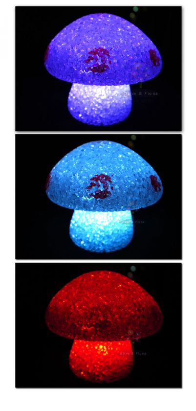 Color Changing Led Mushroom Lamp Night Light Novelty Party Christmas 