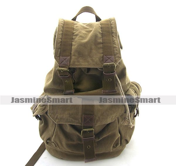 New Canvas Vintage Military Backpacks Men Messenger Bag  