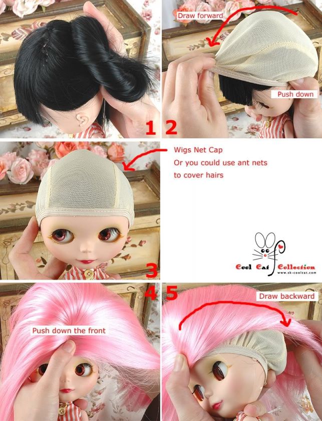 CoolCat, Custom Blythe Wigs ( D2 0218 04 ) Pink  