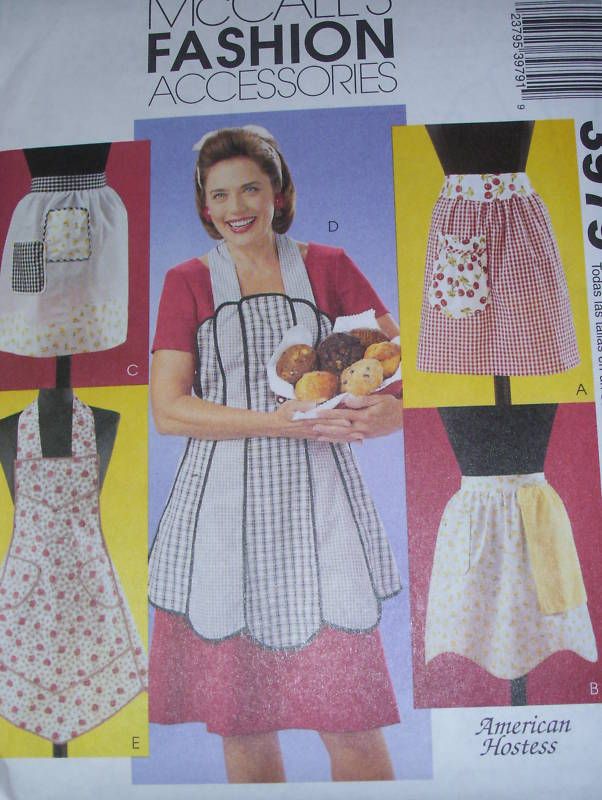 McCALLS #3979 CUTE RETRO APRON PATTERN   ONE SIZE  