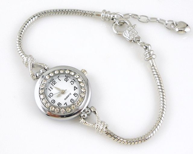   Watch Bracelet Inlay Crystal Fit European Bead 20cm WP21  