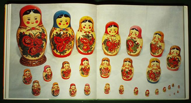 BOOK Russia Wood Folk Toys matryoshka doll carved horse  