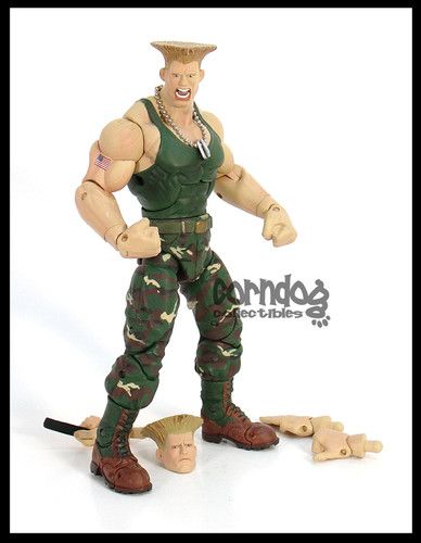 Street Fighter SOTA Toys Guile Series Round 3 Player 1 Green Loose 