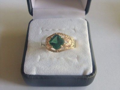   on a Beautiful 10K Yellow Gold Ring with a Helenite Center stone
