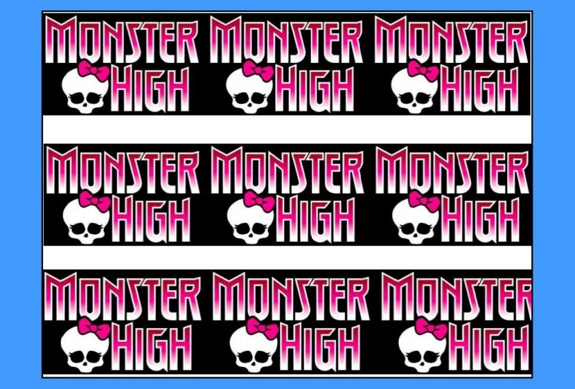Monster High edible cake image strips  3  10 inch strips  